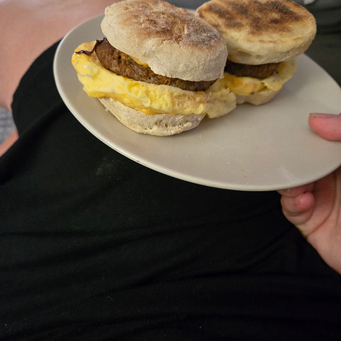 Chorizo egg english muffin