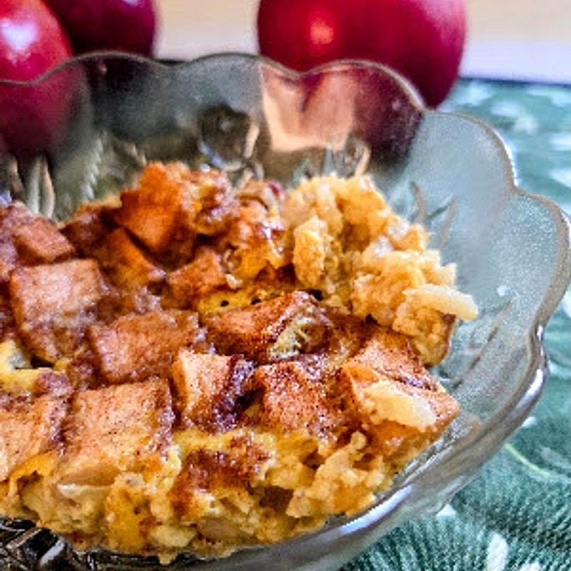 Baked Apple Rice Pudding