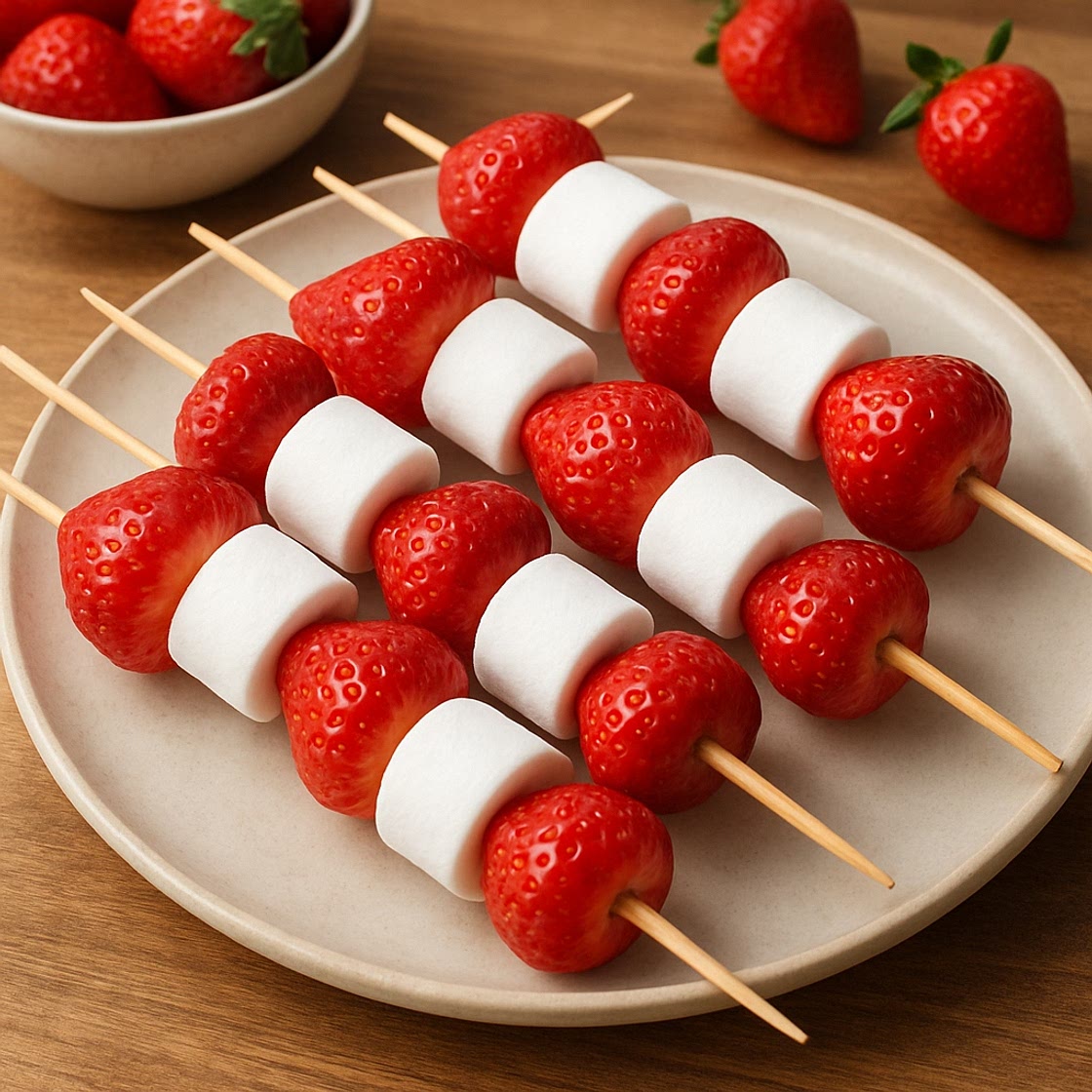 Brochetas de fresa