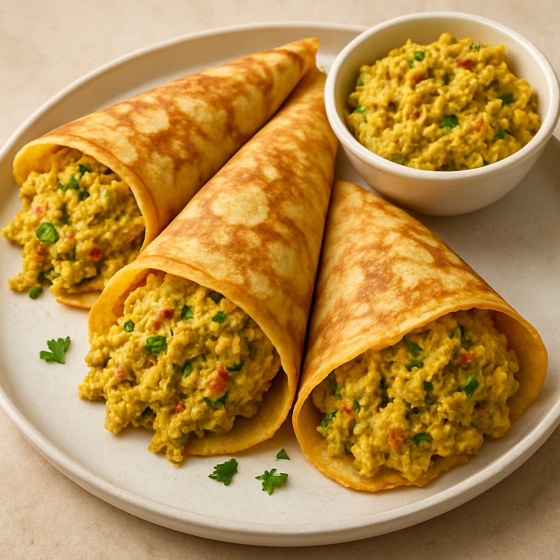 Curried Tuna Crepes