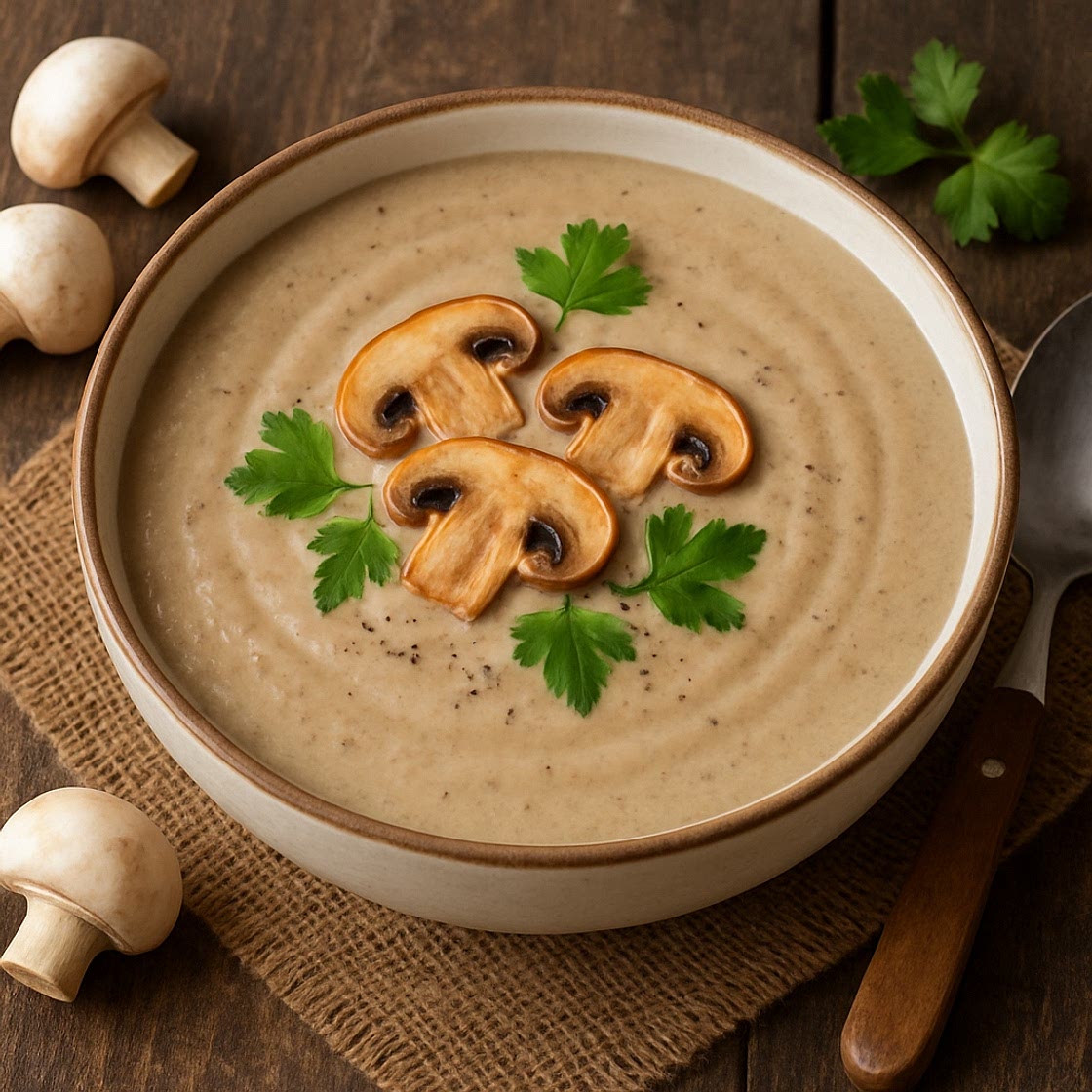 Crema de champiñones