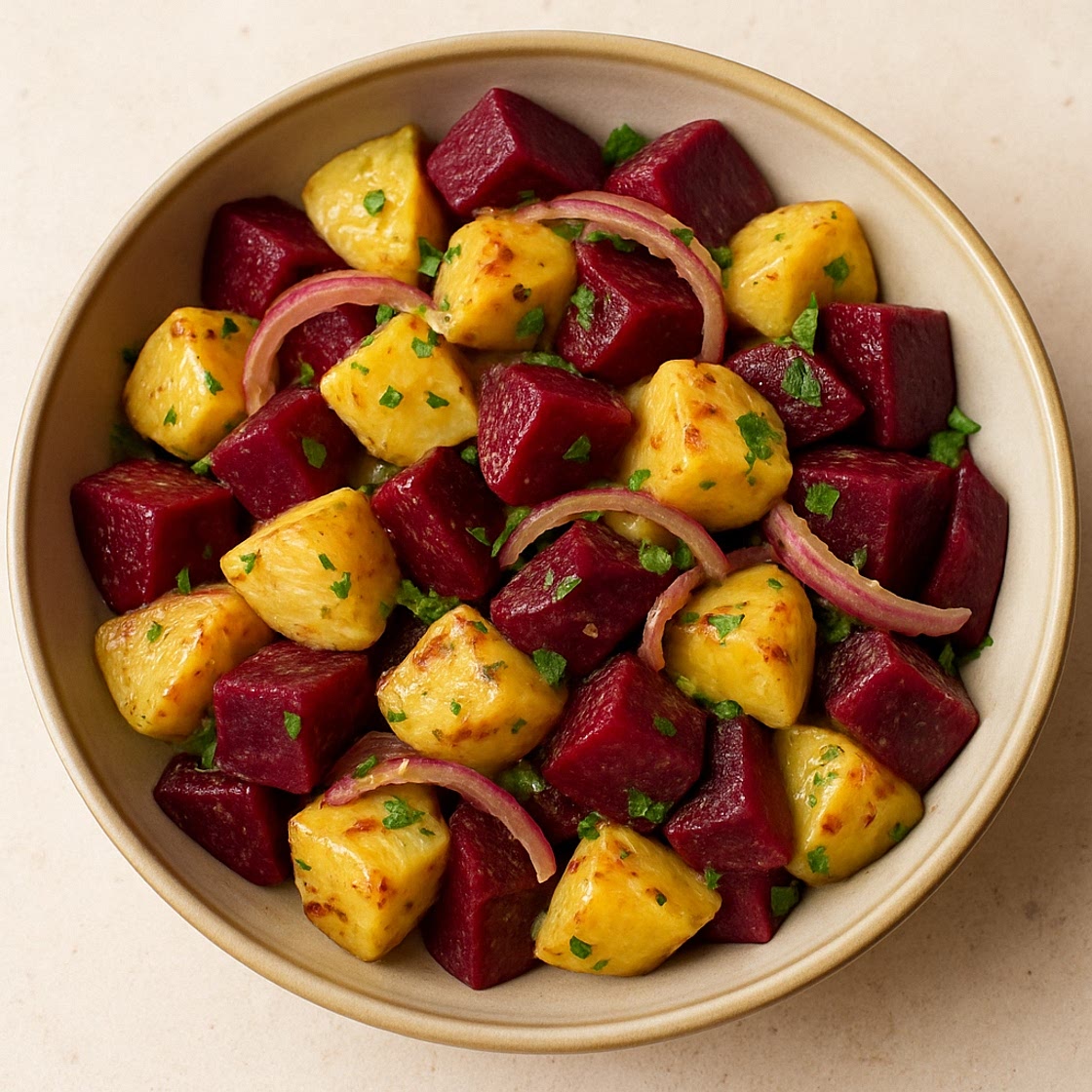 Mustardy Potato-Beet Salad