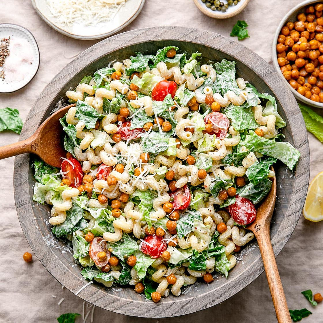 VEGAN CAESAR PASTA SALAD