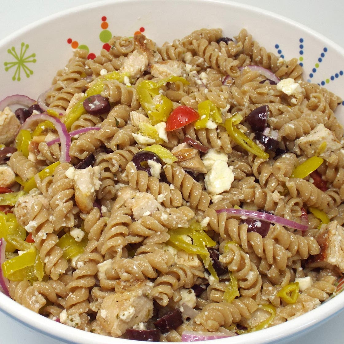 Mediterranean Chicken Pasta Salad
