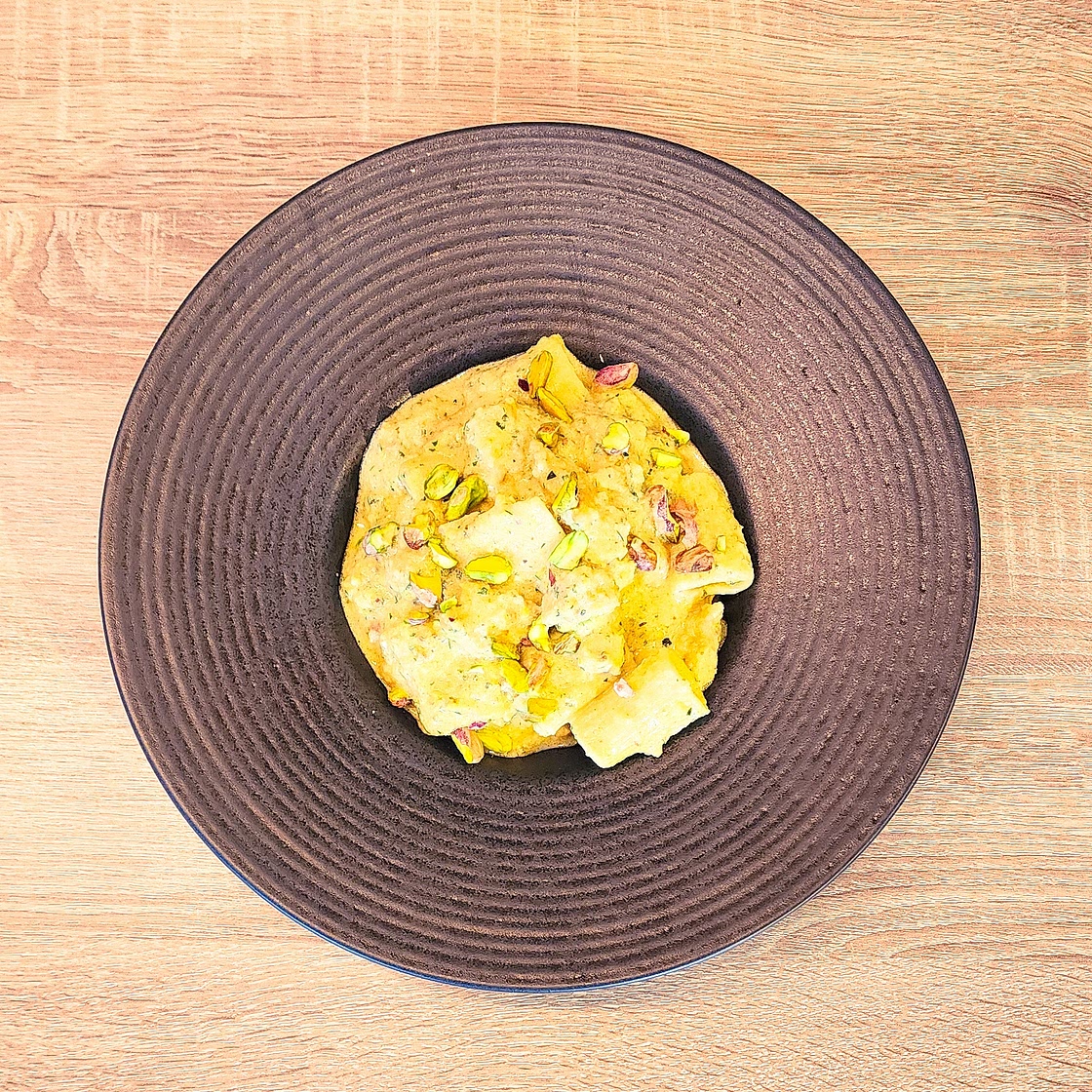 PÂTES CRÈME DE COURGETTES & PISTACHES
