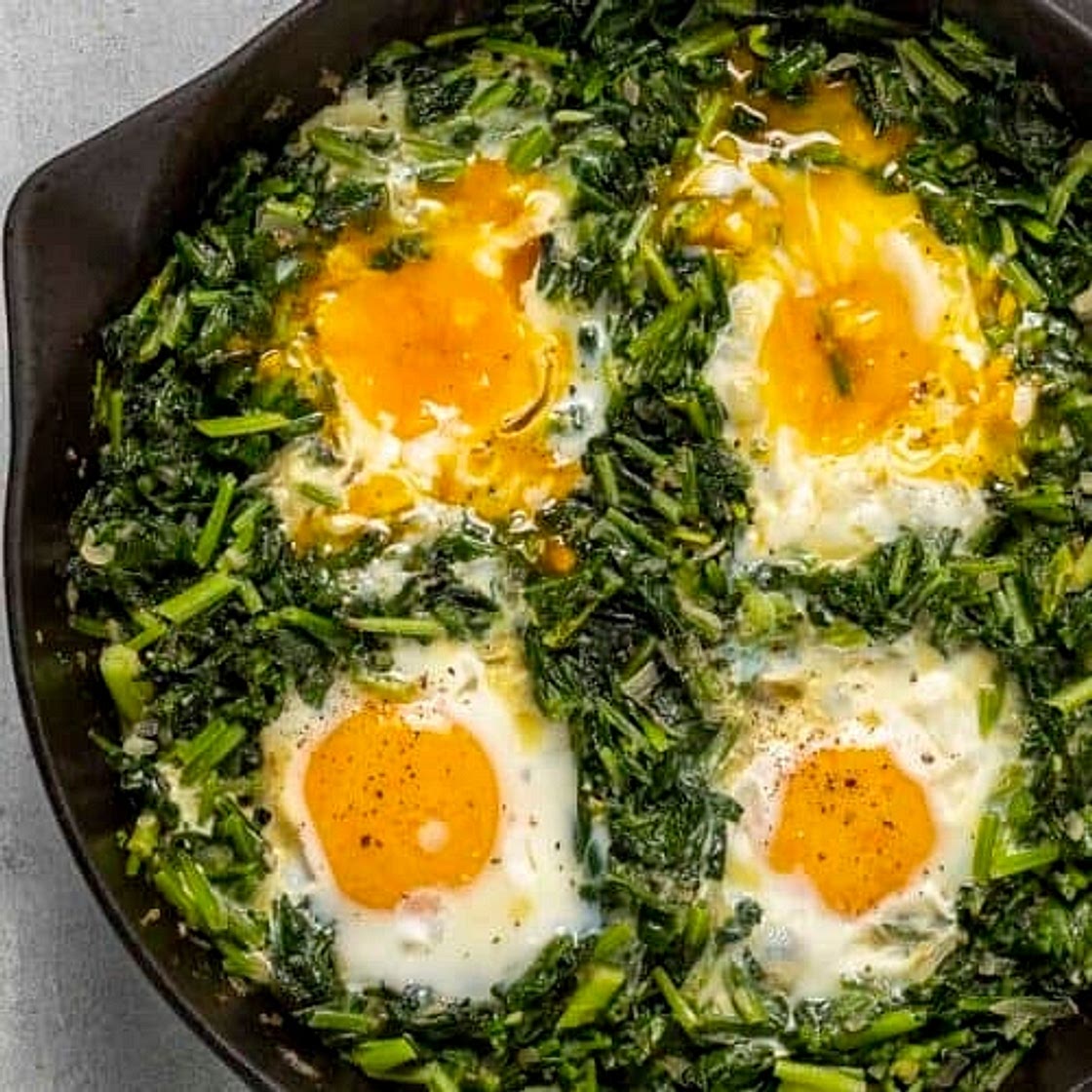 Soft Egg & Spinach Breakfast Bowl