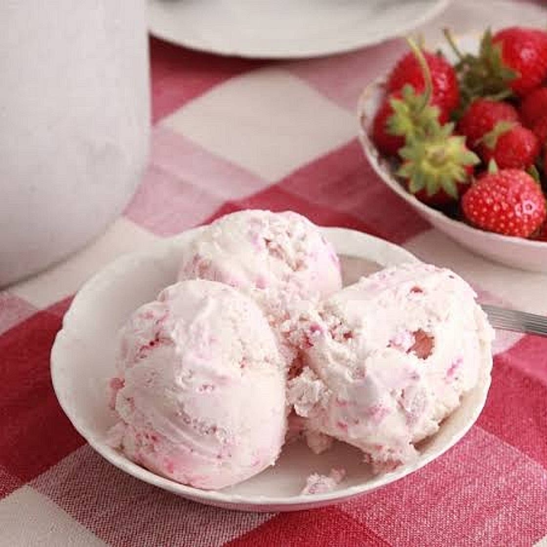 Strawberry Vanilla Ice Cream