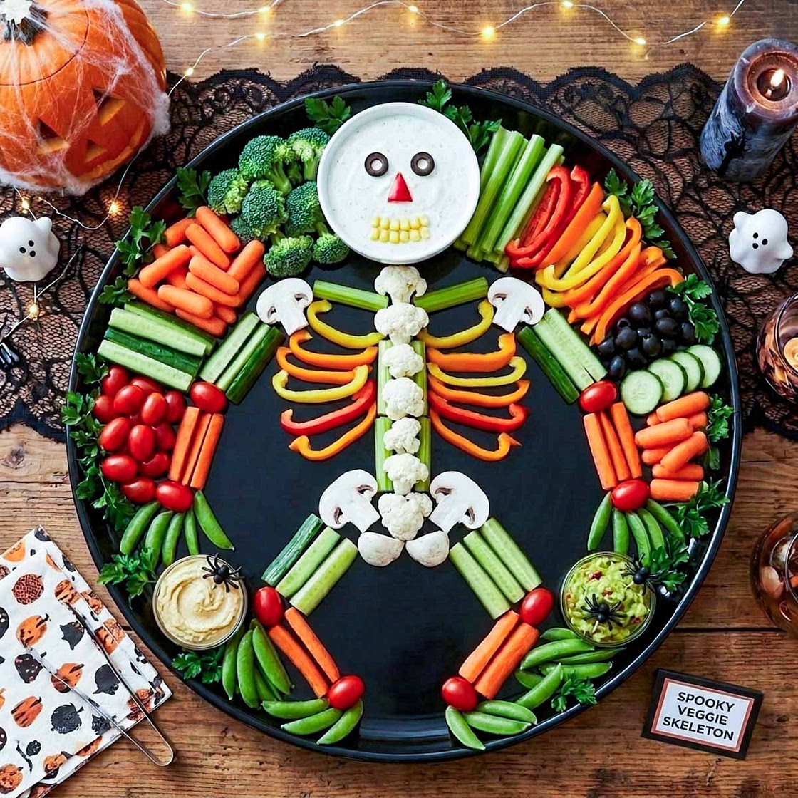 Skeleton Veggie Tray