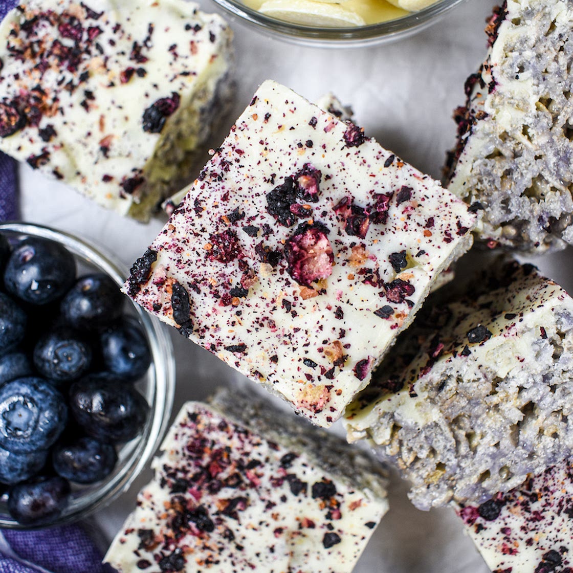 Blueberry Rice Krispie Treats