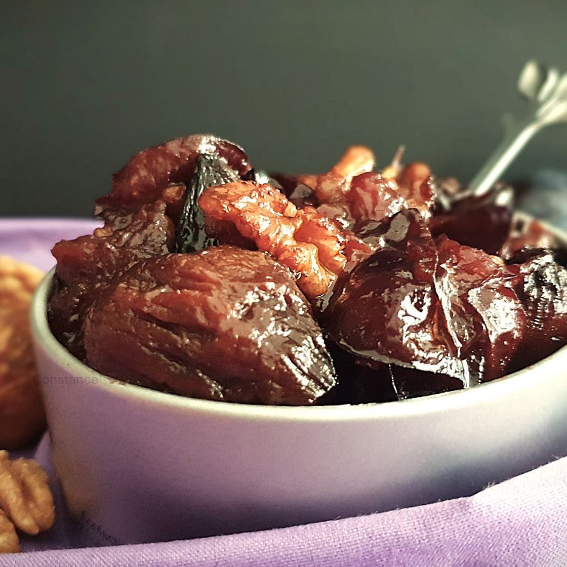For Autumn Evenings: Plums Stuffed with Figs, Walnuts, and Cinnamon