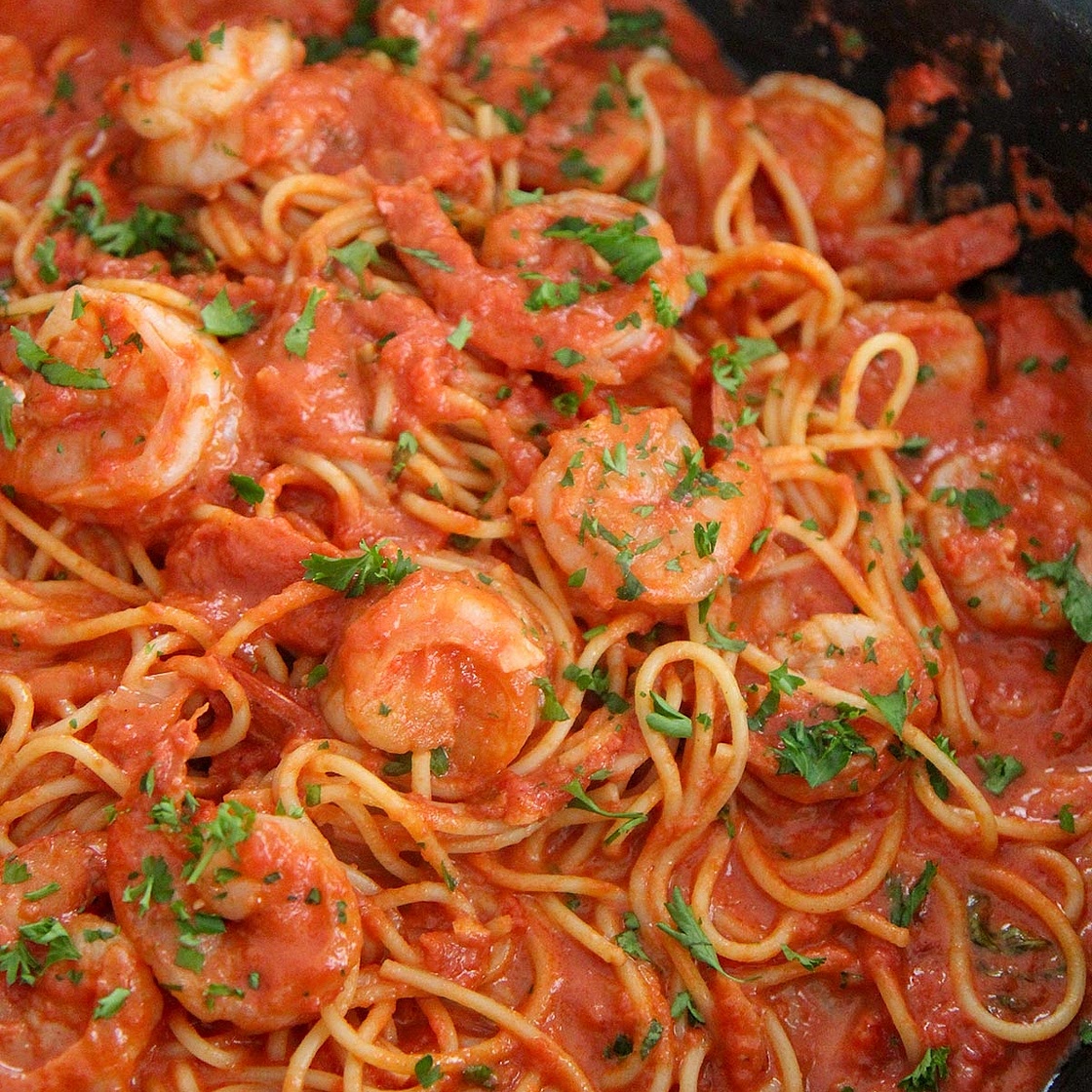 Creamy Scampi Spaghetti