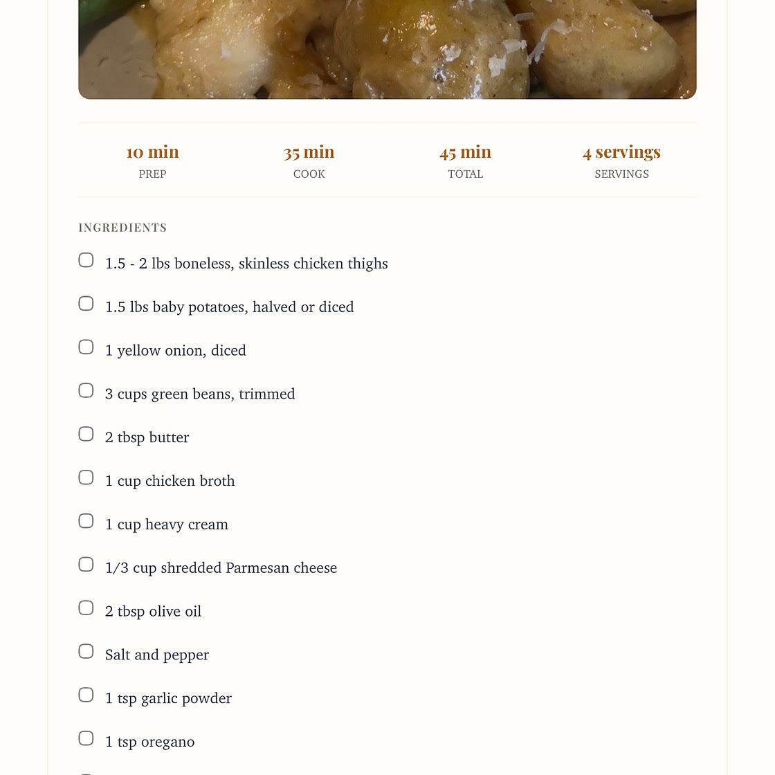 Chicken thighs 