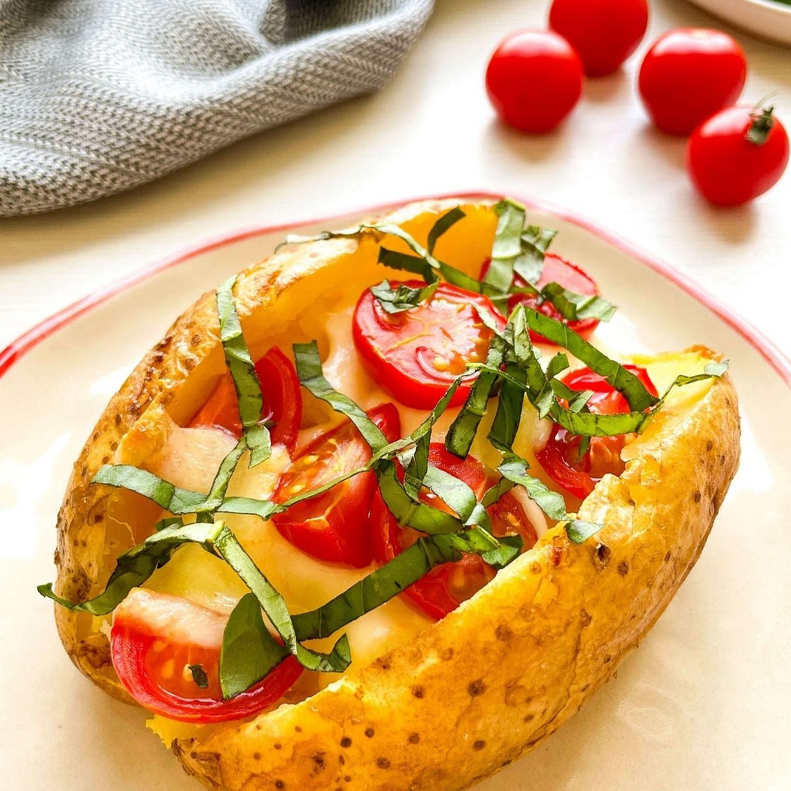 Caprese Twice-Baked Potatoes