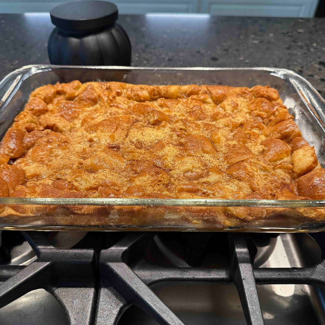 Walk Ons-ish Doughnut bread pudding 