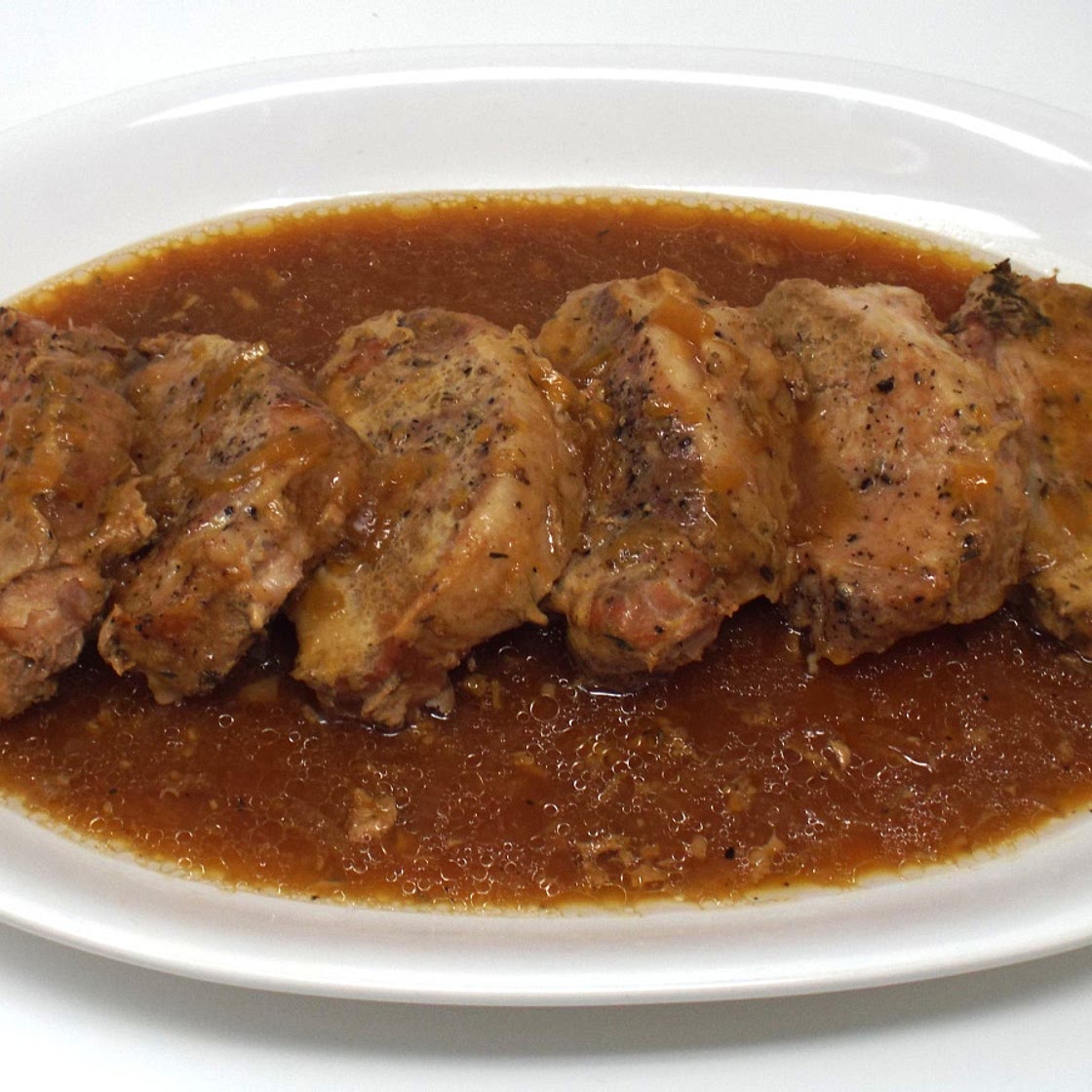 Slow Cooker Boneless Pork Chops and Gravy