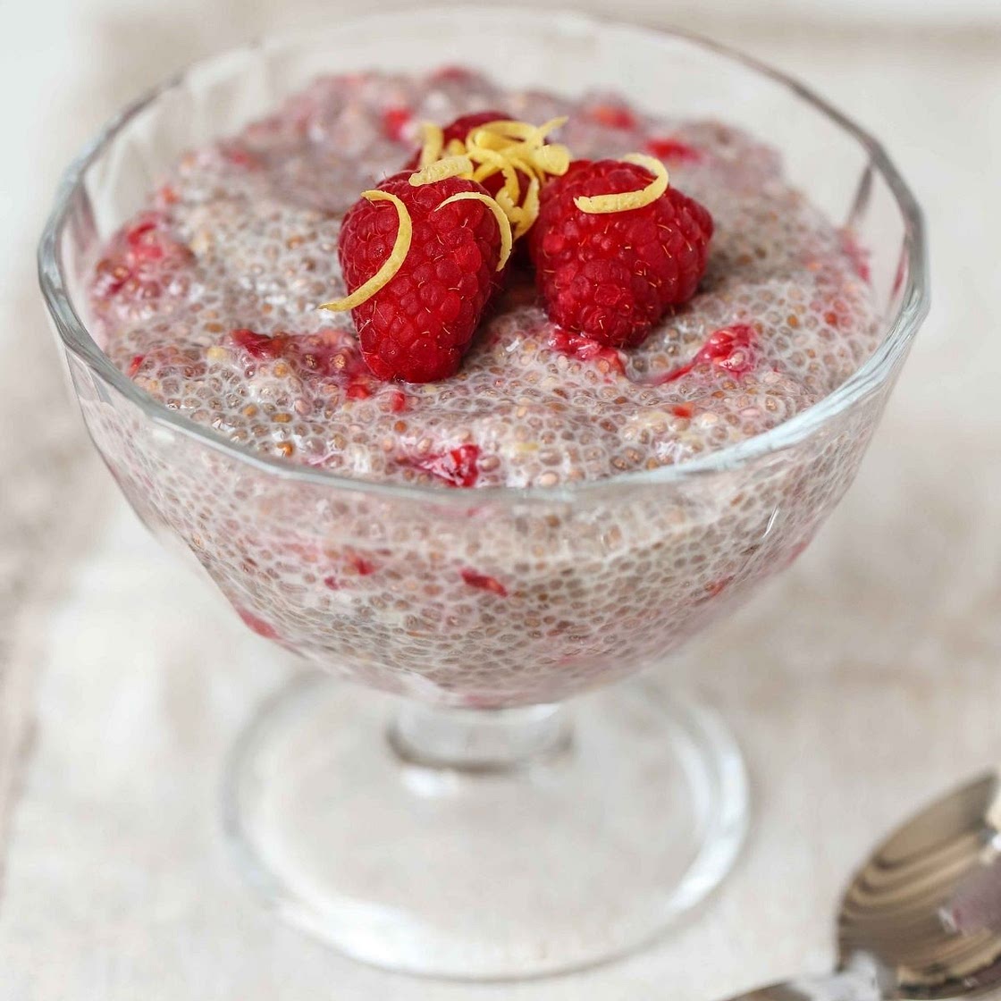 Lemon Raspberry Chia Pudding