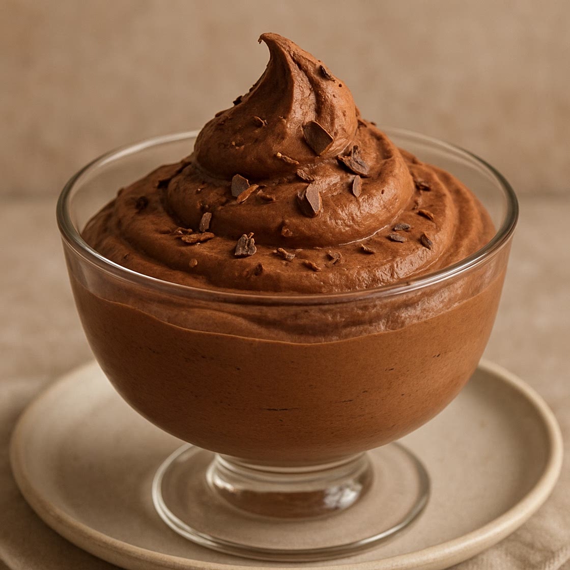 Mousse de chocolate semidulce