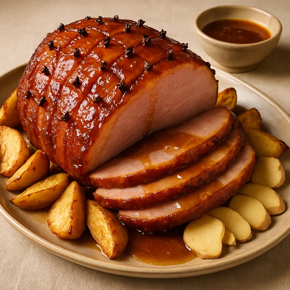 Jamón glaseado con jengibre