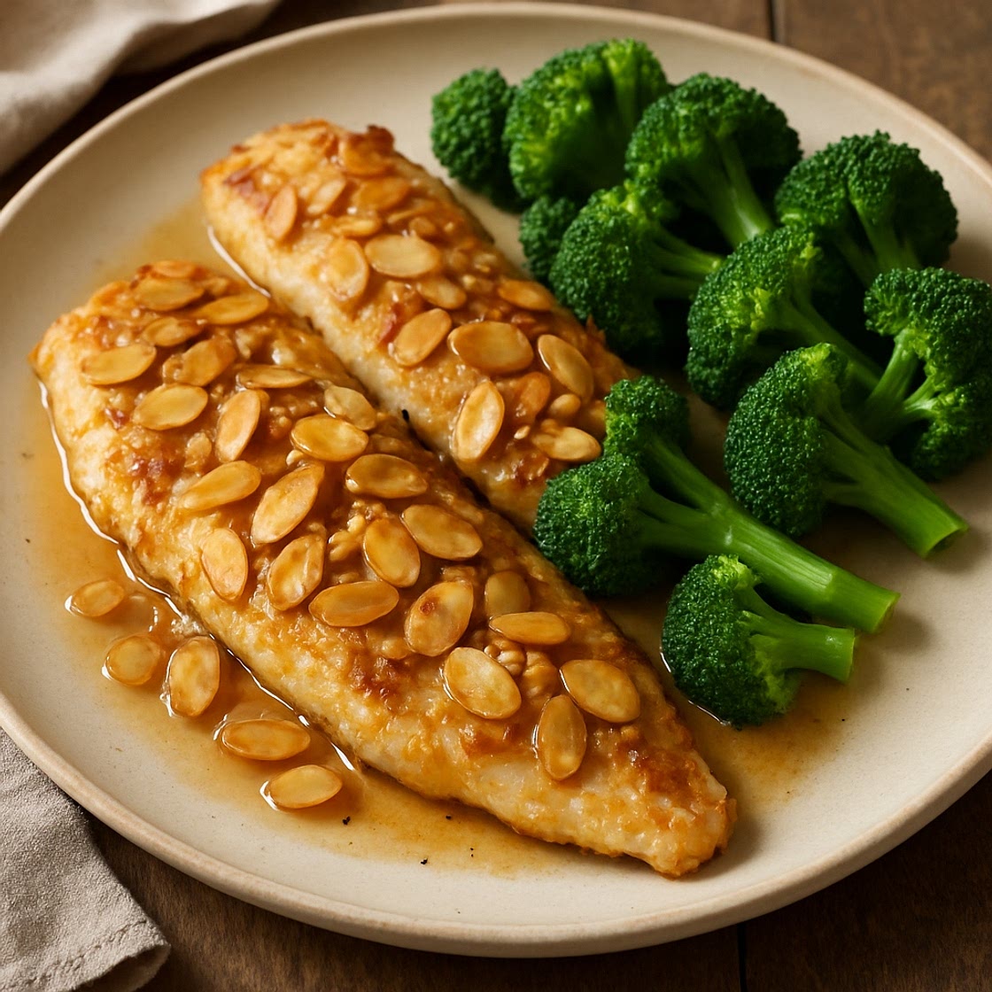 Filetes de pescado con almendras