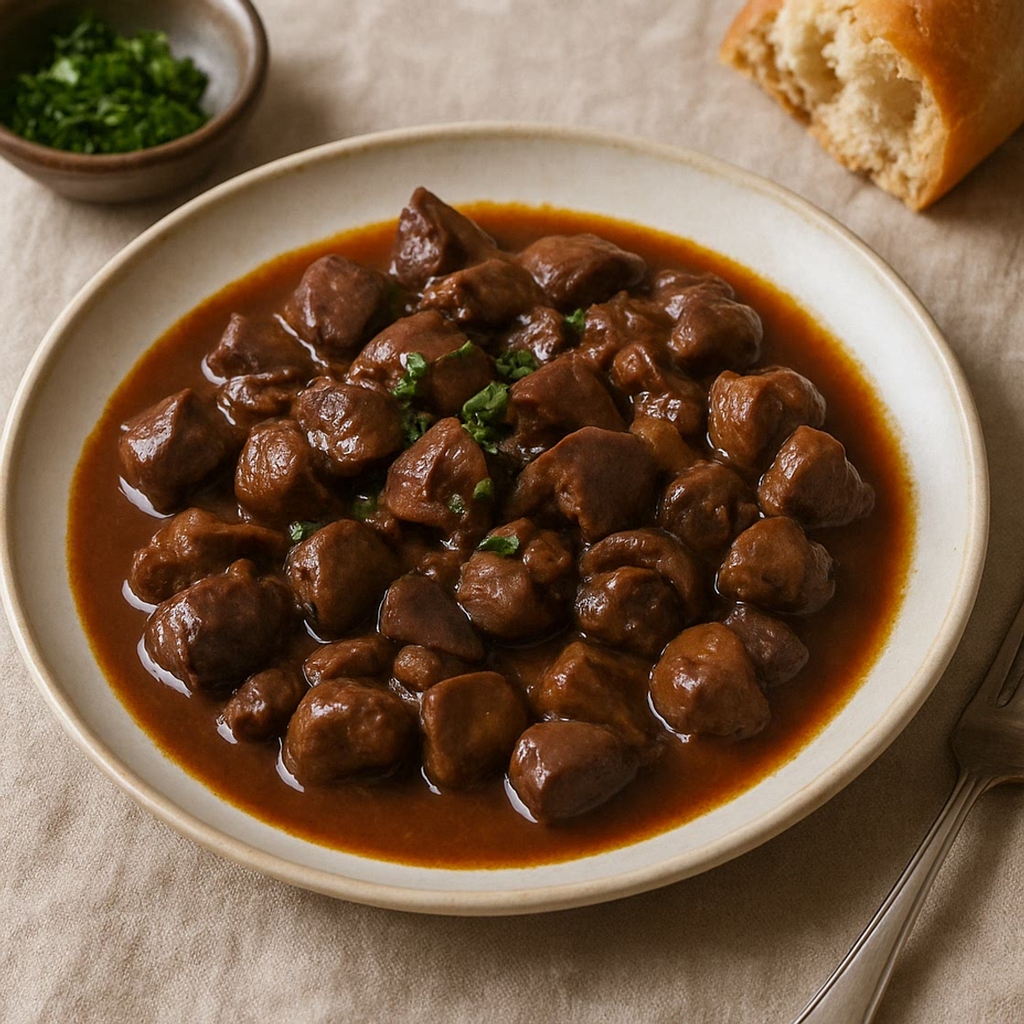 Salsa de menudencias con vino
