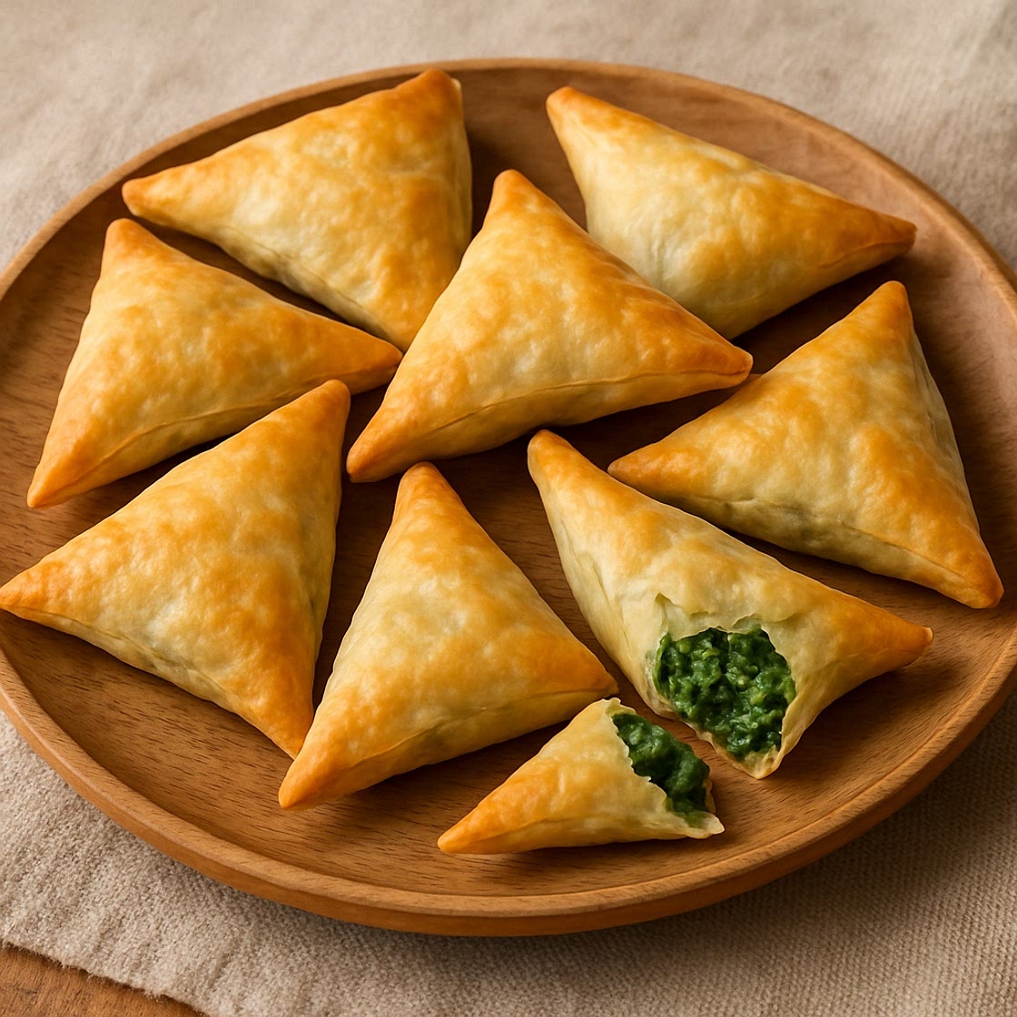 Triangulitos de espinaca