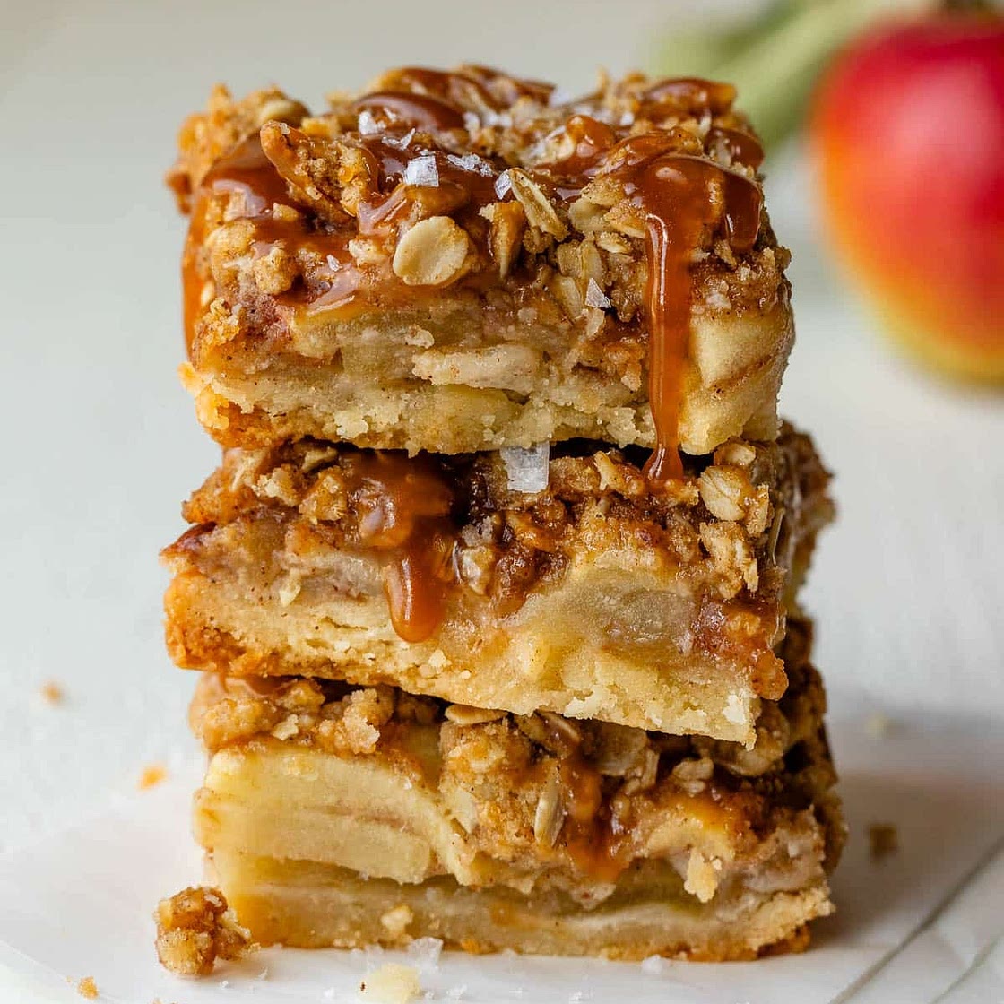 Salted Caramel Apple Pie Bars
