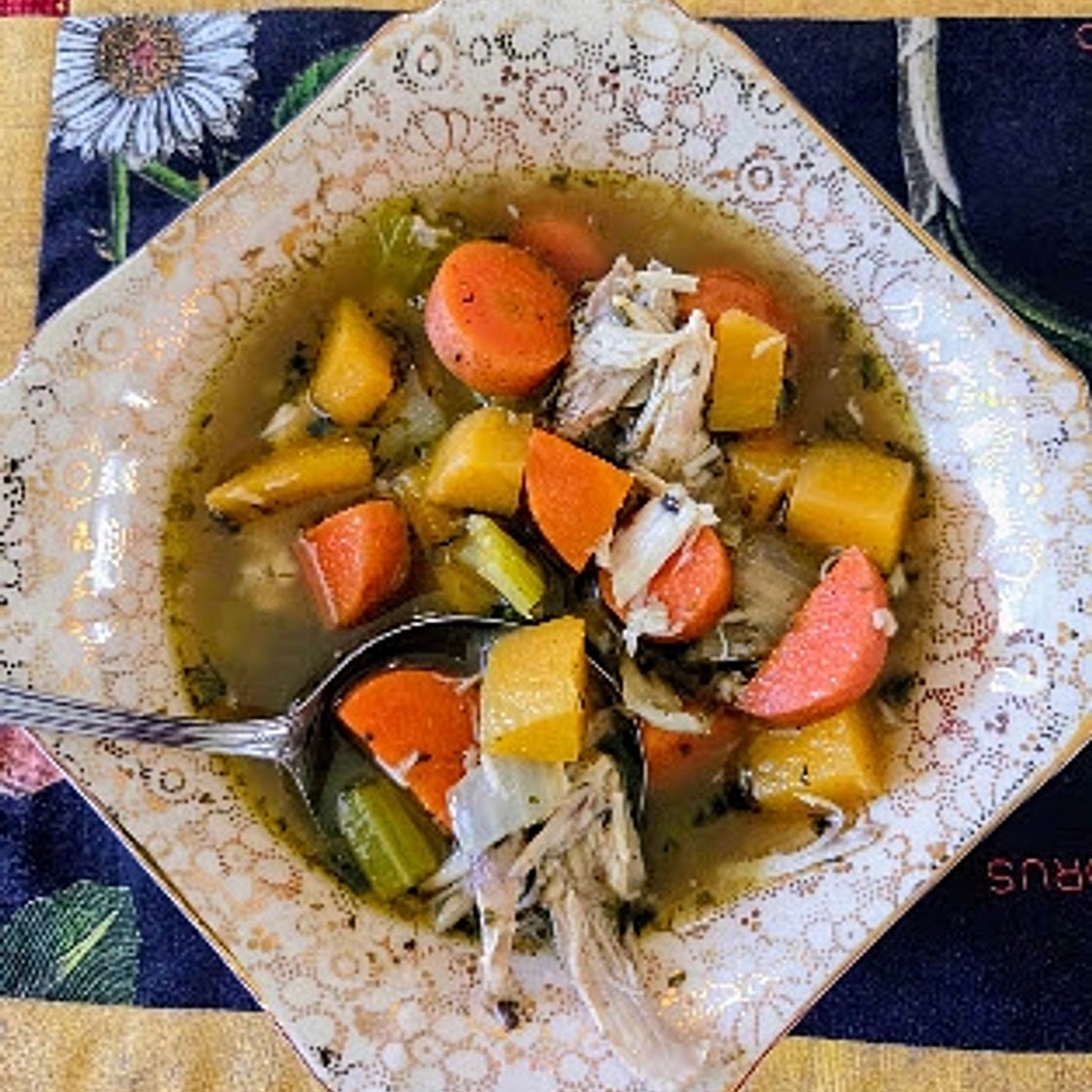 Roasted Chicken Vegetable Soup