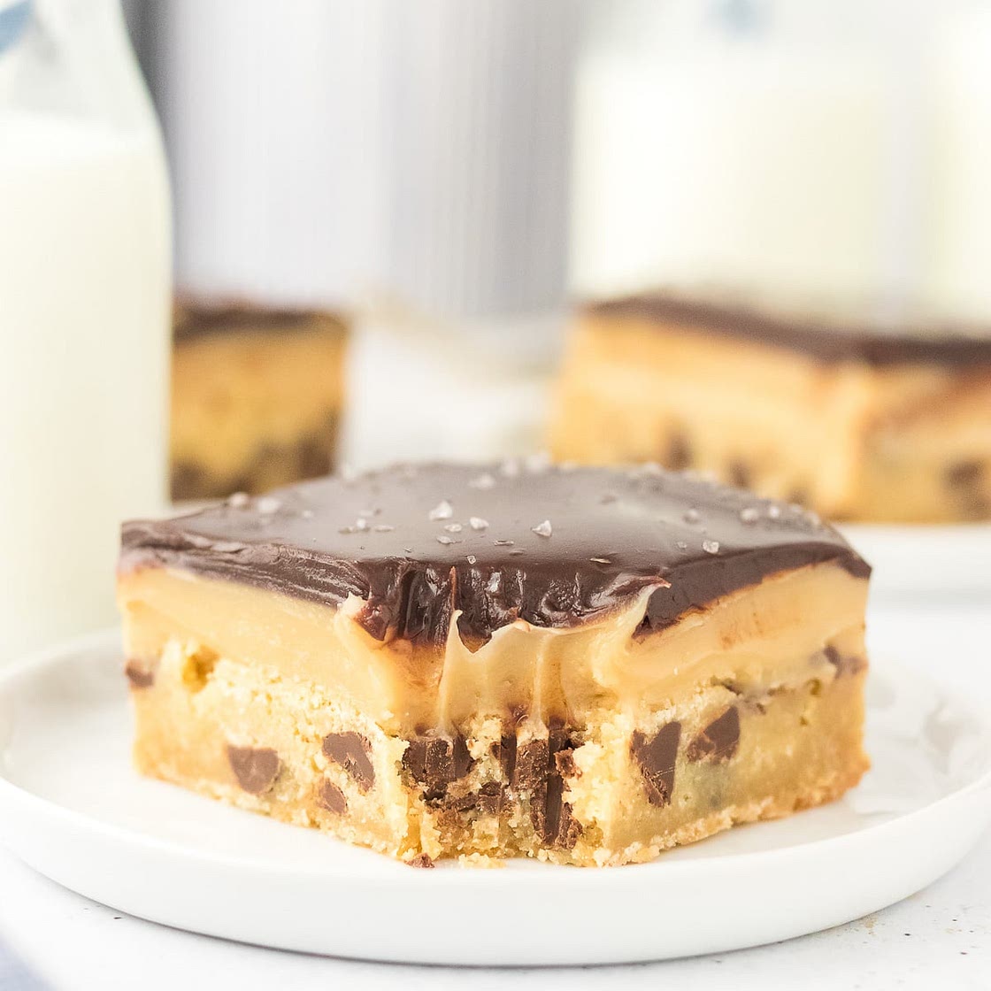 Easy Chocolate Chip Millionaire Bars