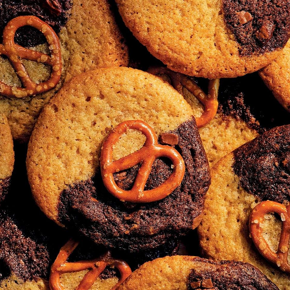 Chocolate Pretzel & Nut Butter Cookies