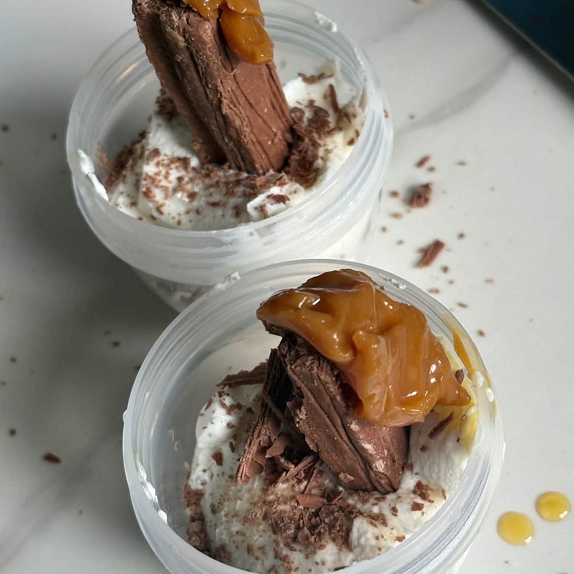 Caramel Flake Protein Pots