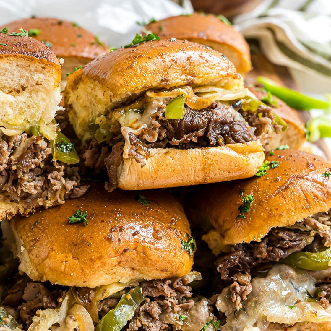Philly Cheesesteak Sliders
