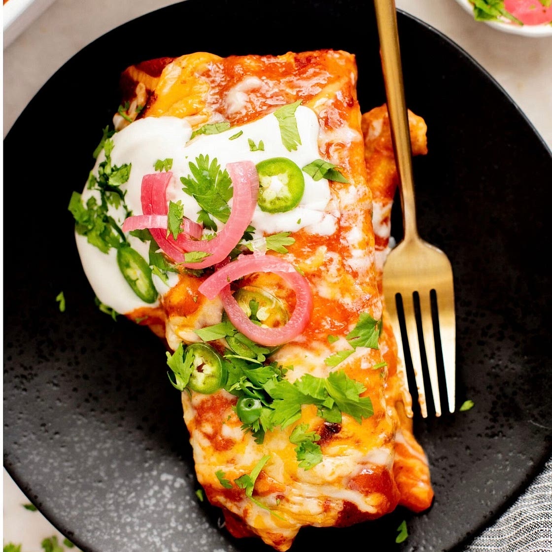 Bean and Cheese Enchiladas