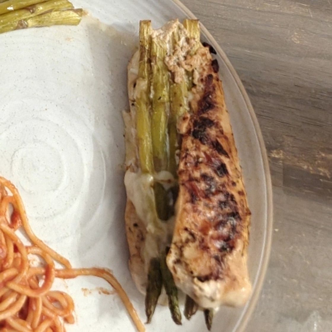 Asparagus & Cheese Stuffed Chicken {Low-carb/ Keto Friendly!}