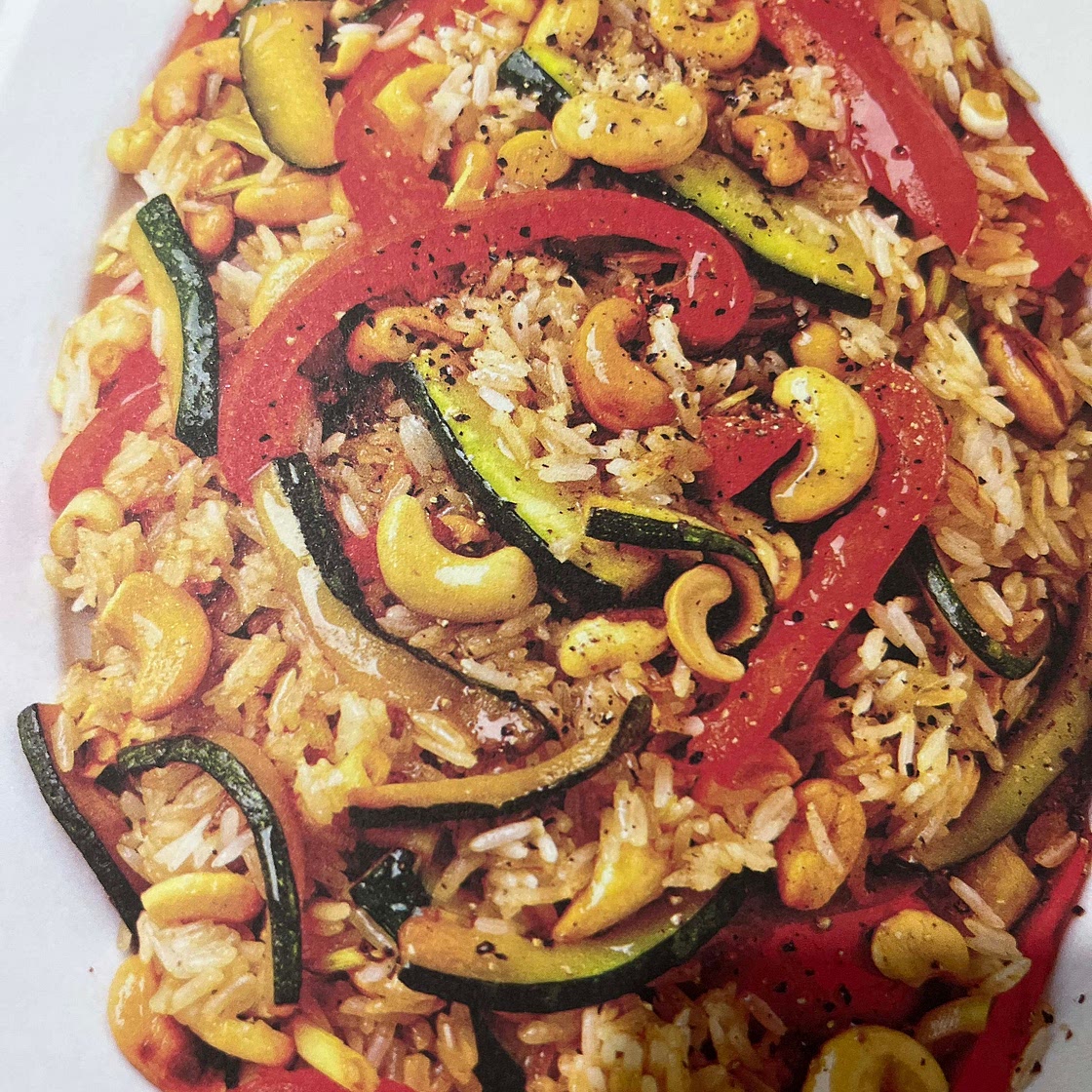 Riz sauté aux noix de cajou 