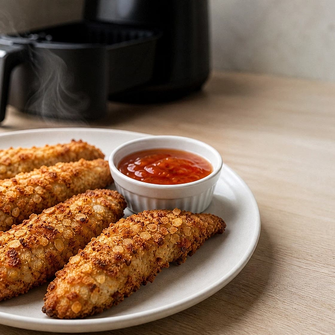 Air Fryer Chicken Tenders for One: Low-Carb, Gluten-Free, and Ready Before Your Water Even Boils