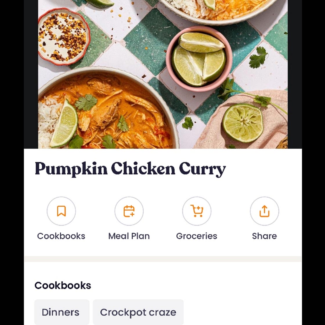 Pumpkin Chicken Curry