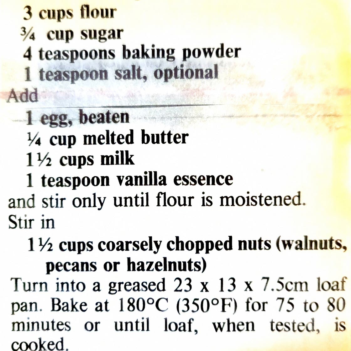 Old-fashioned Nut Bread