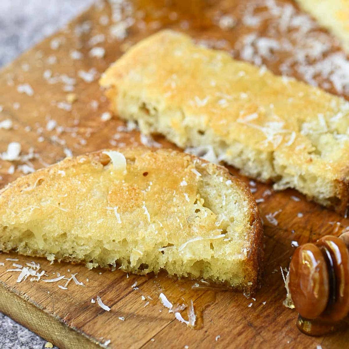 Parmesan Toast with Truffle Honey