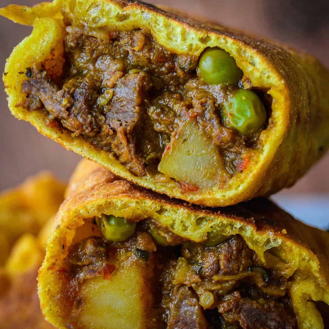 Caribbean Beef and Potato Pasty (Trinidad Aloo Pie)