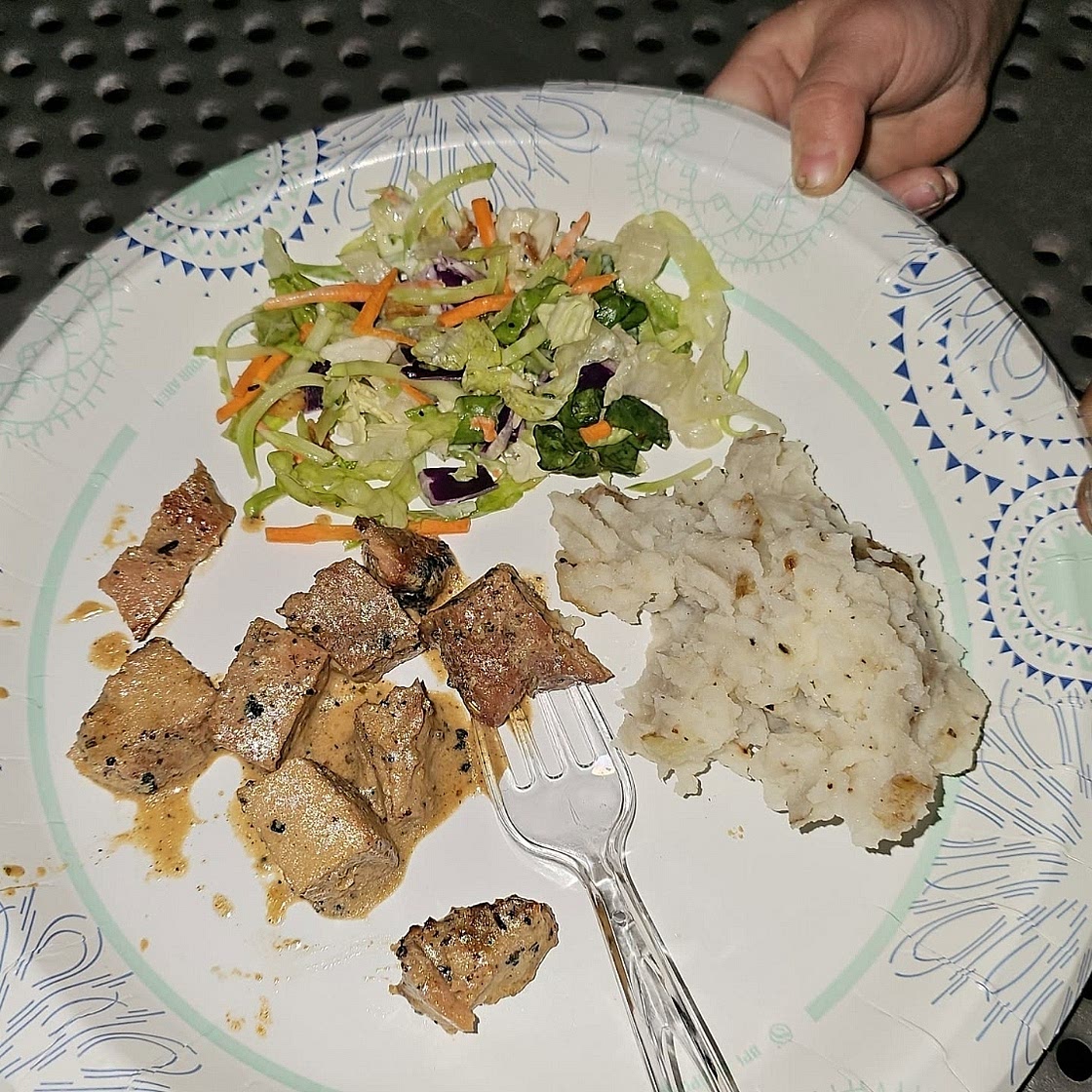 Pork chops in a garlic butter sauce
