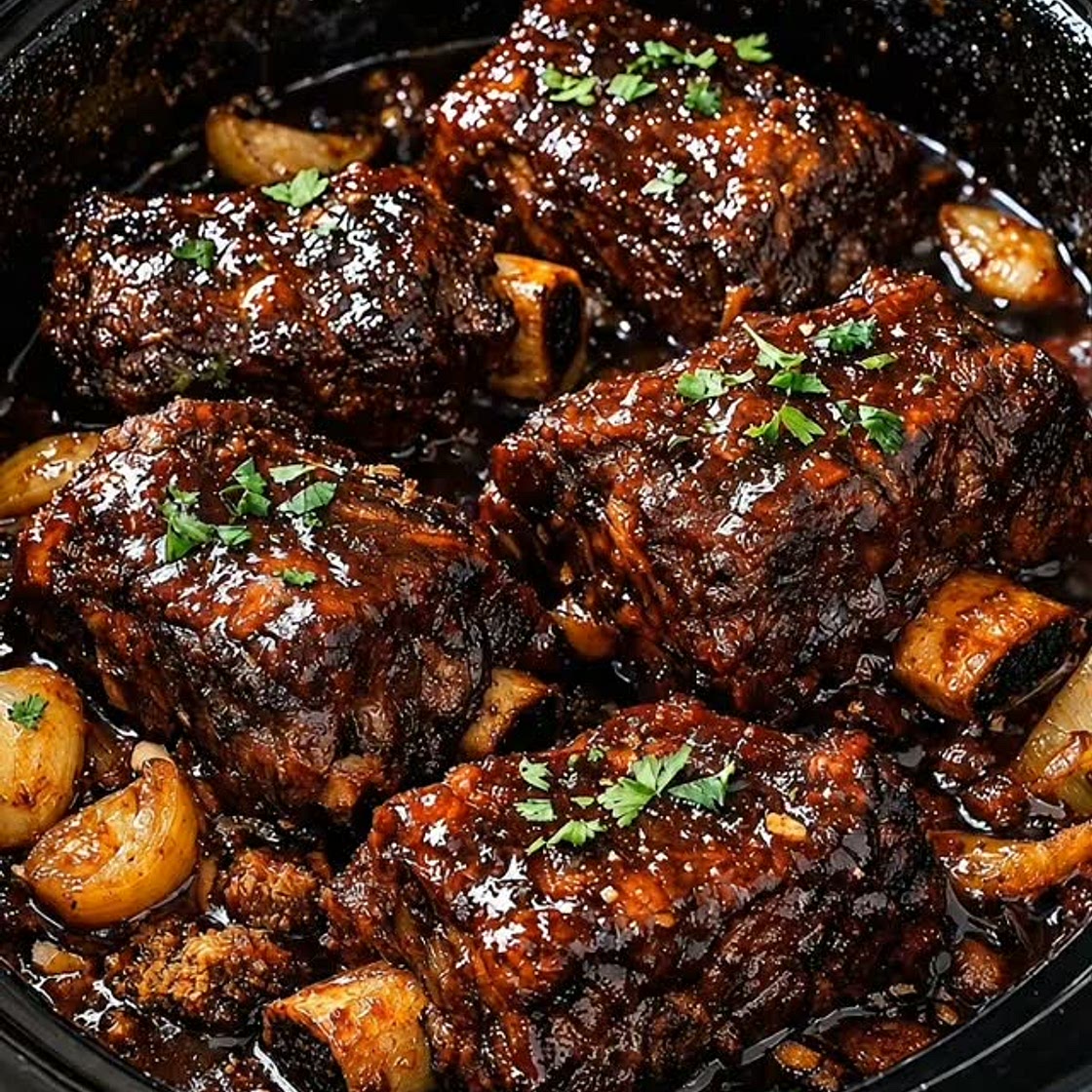 Slow Cooker BBQ Beef Short Ribs