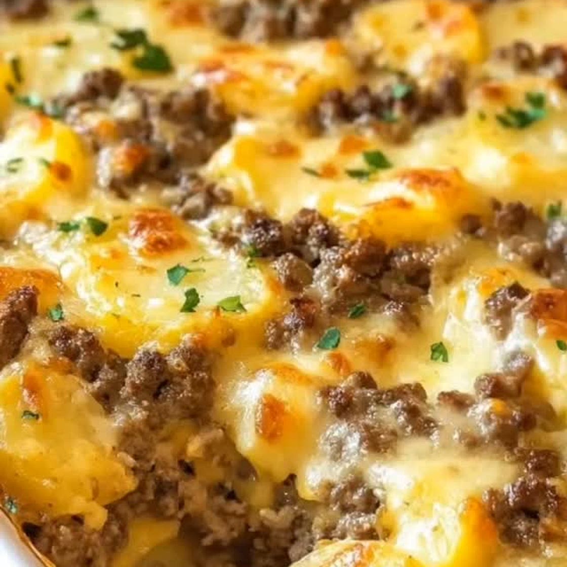 Cheesy Hamburger Potato Casserole