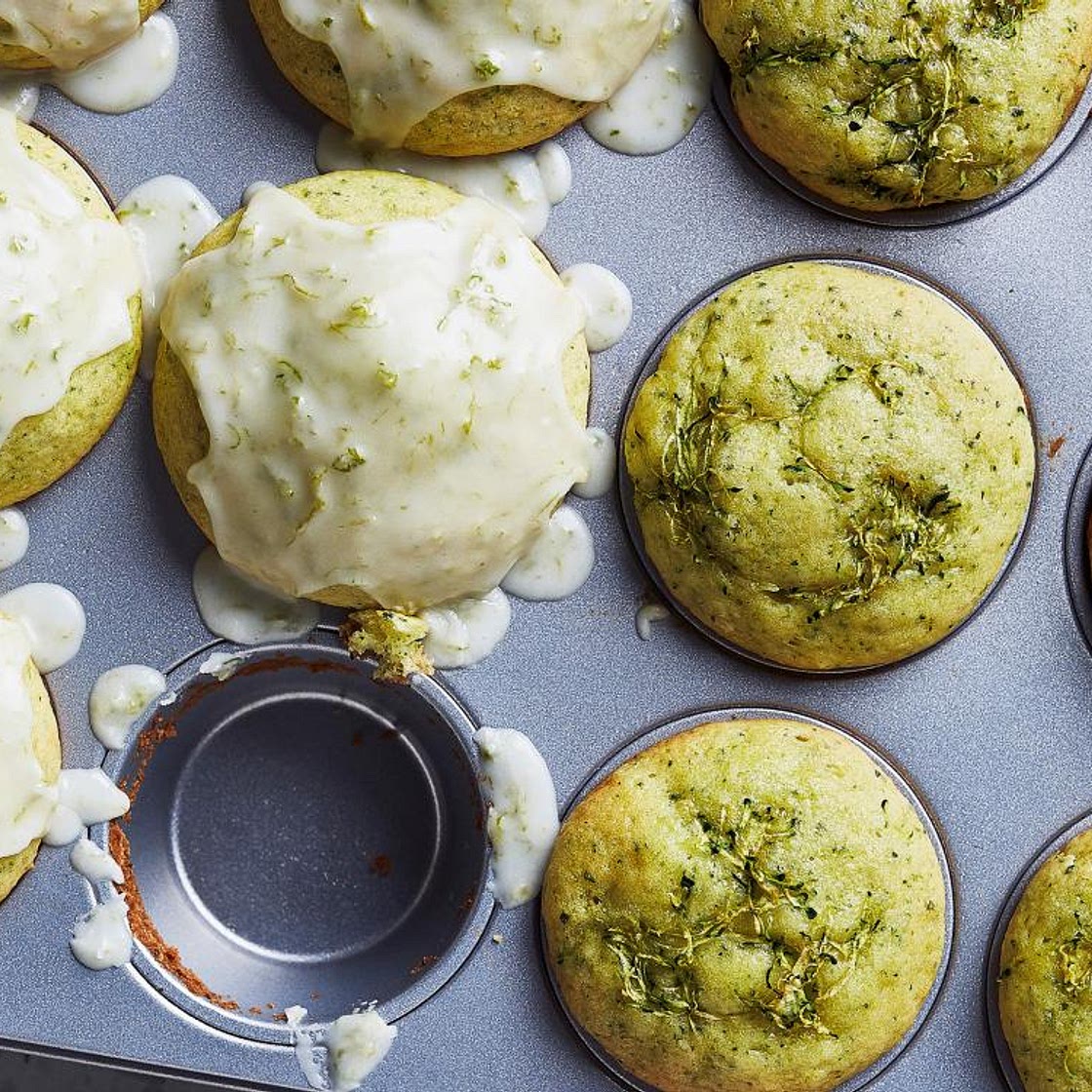 Muffins aux courgettes et à la lime