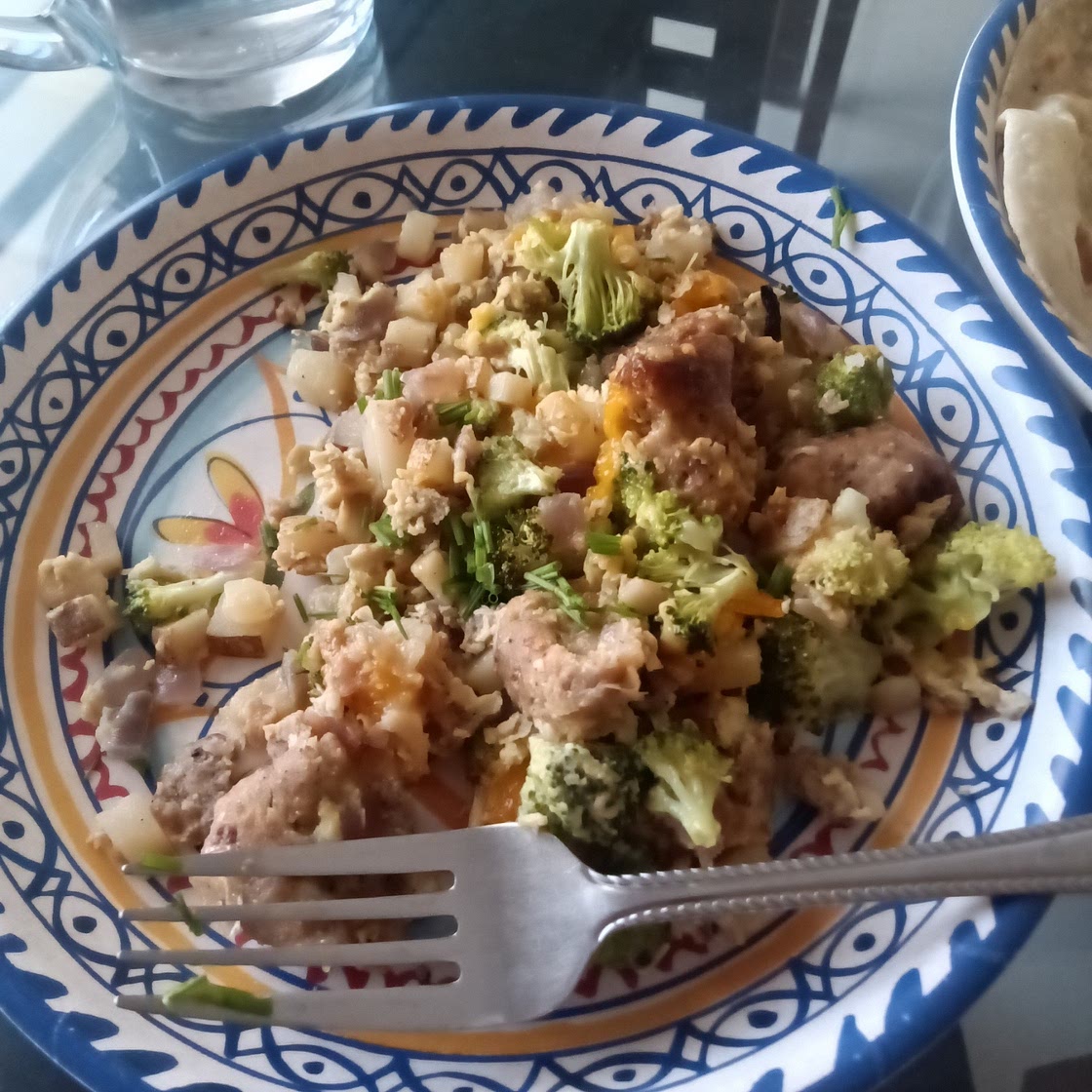 Potato, Sausage and Broccoli Breakfast Casserole