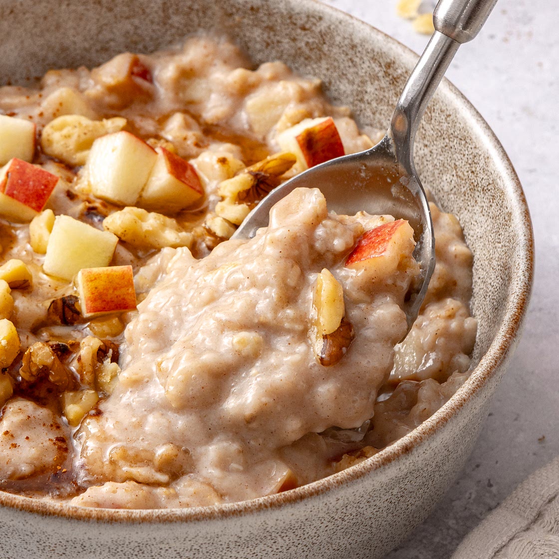 Apple Cinnamon Protein Oatmeal (No Protein Powder)