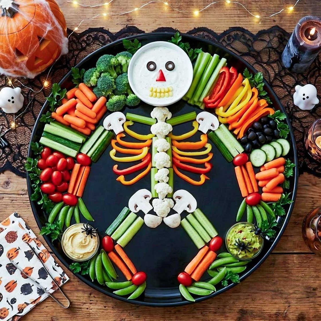 Skeleton Veggie Tray