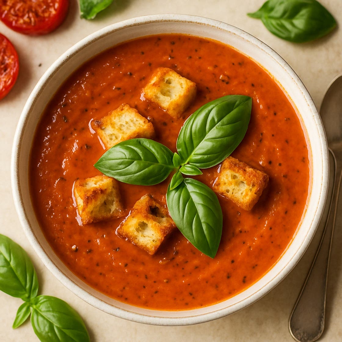 Roasted Tomato Basil Soup