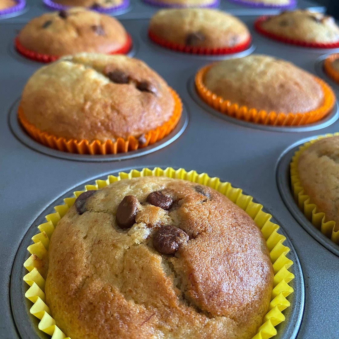 Gluten Free Banana and Chocolate Chip Muffins