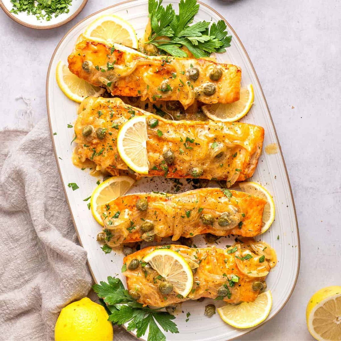 Salmon Piccata (No Flour, No Wine, Big Flavor)