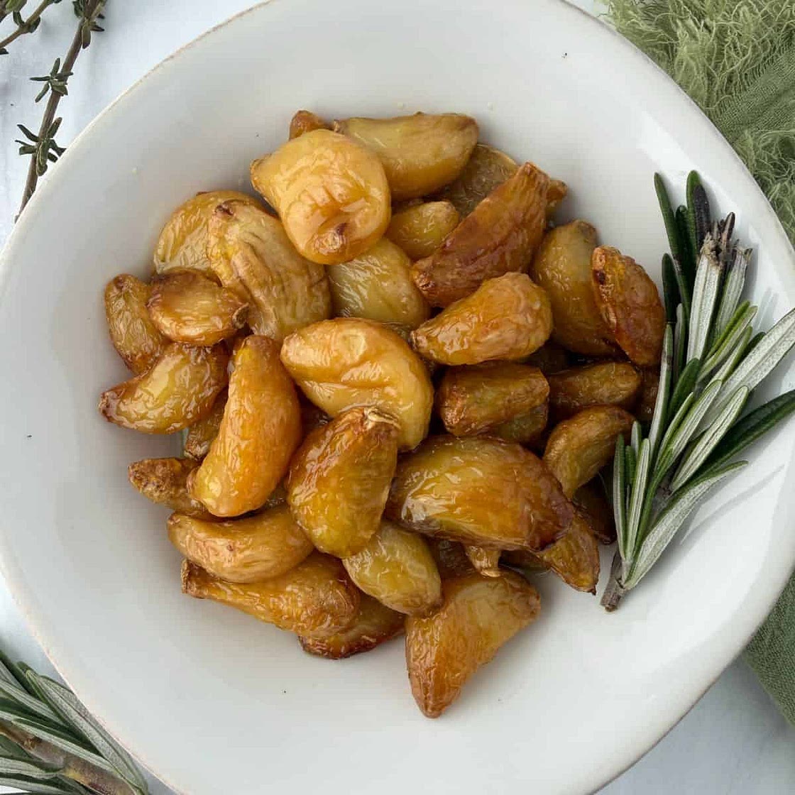 Garlic Confit With Thyme and Rosemary
